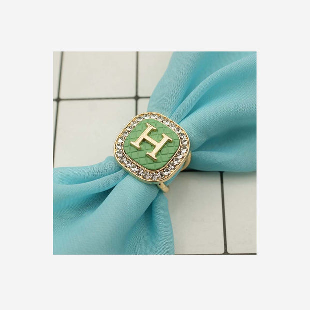 H SCARF RING IN GREEN