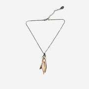 FEATHER DROP NECKLACE - COPPER
