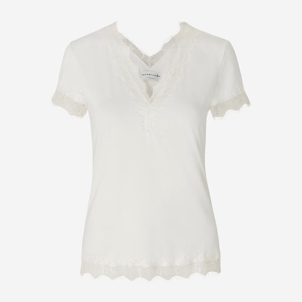 T-SHIRT WITH LACE TRIM
