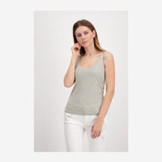 JERSEY TOP WITH ROUND NECK AND RHINESTONE DETAILS
