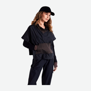 NAYA DRAWSTRING HEM TOP WITH STRIPPED POCKET & COLLAR NAW25190/973