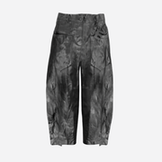 ELSEWHERE  ROUND SHAPED TROUSERS TOPSTITCHED-BLACK 21855