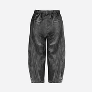 ELSEWHERE  ROUND SHAPED TROUSERS TOPSTITCHED-BLACK 21855