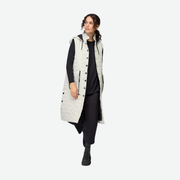 NAYA PADDED LONG GILET WITH POCKET/COLLAR NAW25209/779 CREAM/BLK