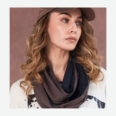 NAYA LOOP SCARF IN TWO TONE JERSEY NAW25113/739