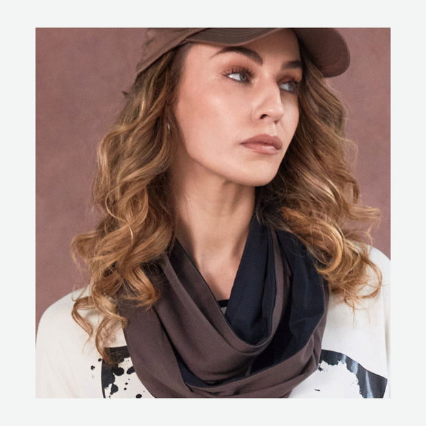 NAYA LOOP SCARF IN TWO TONE JERSEY NAW25113/739