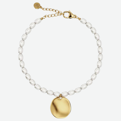 EDBLAD PEARL SIGNET BRACELET MULTI GOLD
