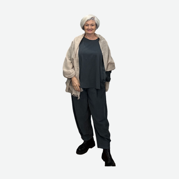 BLUEBERRY TOP 23102/ ANTHRACITE