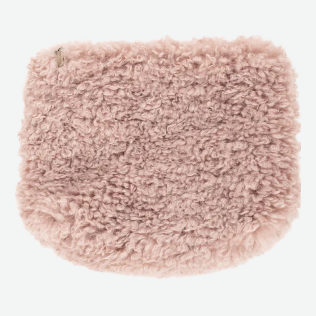 MAKE UP BAG - ROSE FAUX SHEEPSKIN