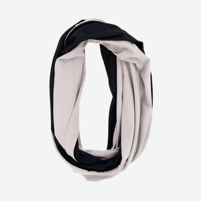 NAYA LOOP SCARF IN TWO TONE JERSEY NAW25113/779 TAUPE & BLACK
