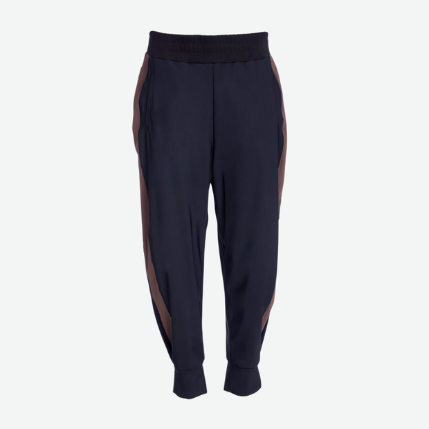 NAYA SLIM LEG CONTRAST PANEL TROUSERS WITH CUFF NAW25120/973