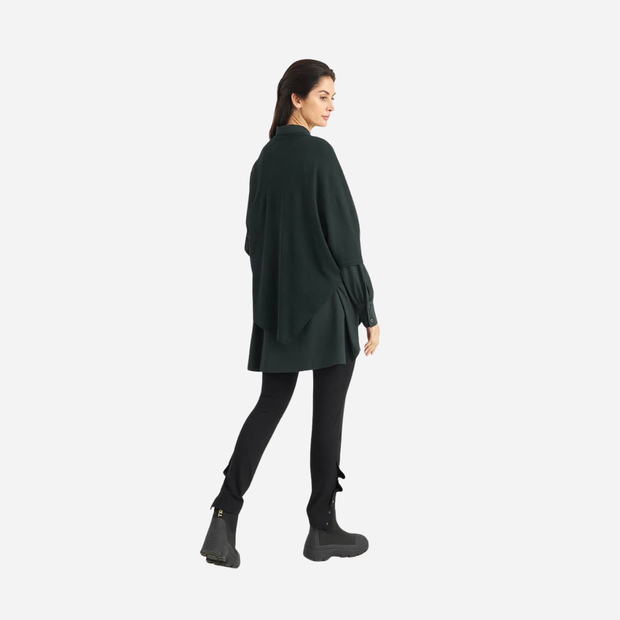 ELSEWHERE  ASYMMETRIC TOP -MIDNIGHT GREEN 21800/GREEN