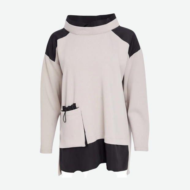 NAYA SOFT SWEATSHIRT WITH CONTRAST AT SHOULDER & HEM NAW25127/779