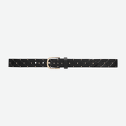 DEPECHE JEANS BELT BLACK/GOLD STUDS 16388