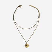 ROSIE FOX PYRITE DOUBLE CHAIN NECKLACE/ FJN2102