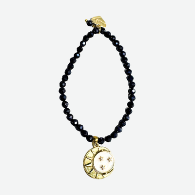 ROSIE FOX PYRITE GEMSTONE BRACELET WITH SUN & STARS/FJB1012