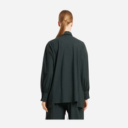 ELSEWHERE OVERSIZED BALLOON SLEEVE-MIDNIGHT GREEN TOP 21831