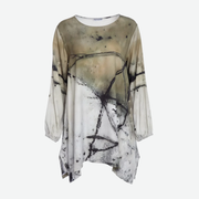 NAYA ABSTRACT PRINT TWO TONE TOP NAW25149/52