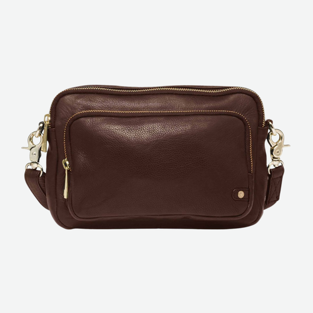 DEPECHE BRANDY/BROWN CROSS BODY BAG 14132