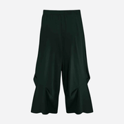 ELSEWHERE PLEATED WIDE LEG TROUSERS-MIDNIGHT GREEN 21835