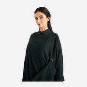 ELSEWHERE  ASYMMETRIC TOP -MIDNIGHT GREEN 21800/GREEN
