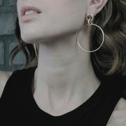 TULA STATEMENT HOOP EARINGS GOLD PLATED