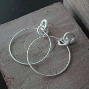 TULA STATEMENT HOOP EARRINGS SILVER PLATED