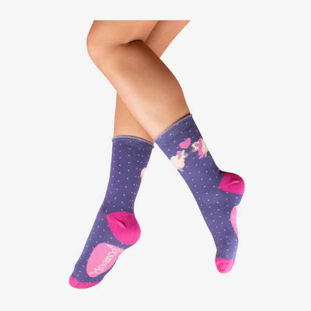 POWDER ANKLE SOCKS - LOVE-LY SHEEP