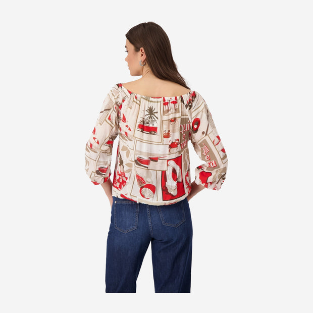 MONARI TOP WITH POLAROID PRINTS 409694