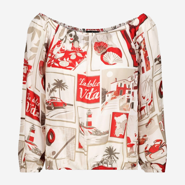 MONARI TOP WITH POLAROID PRINTS 409694