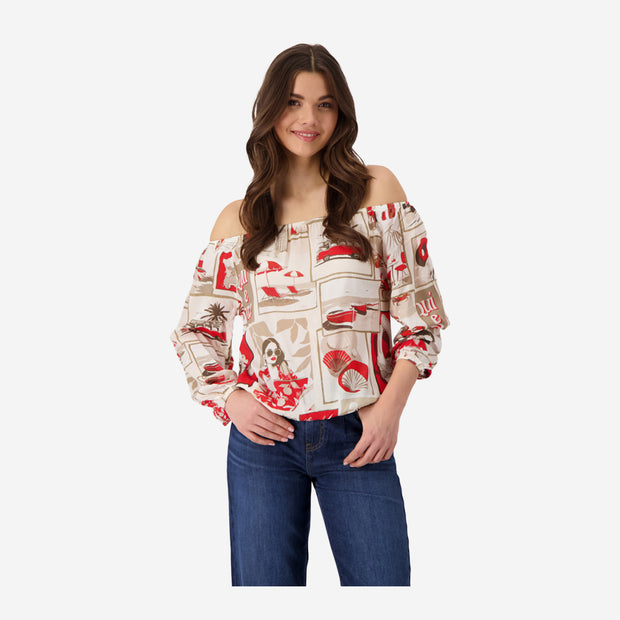 MONARI TOP WITH POLAROID PRINTS 409694
