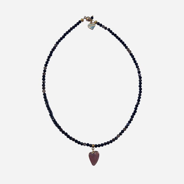 ROSIE FOX QUARTZ HEART AGATE NECKLACE/ FJN2122