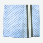 CLASSIC BEE MOTIF SATIN SCARF IN BABY BLUE