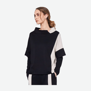 NAYA HIGH NECK BLK/BEIGE TOP NAW25261/902