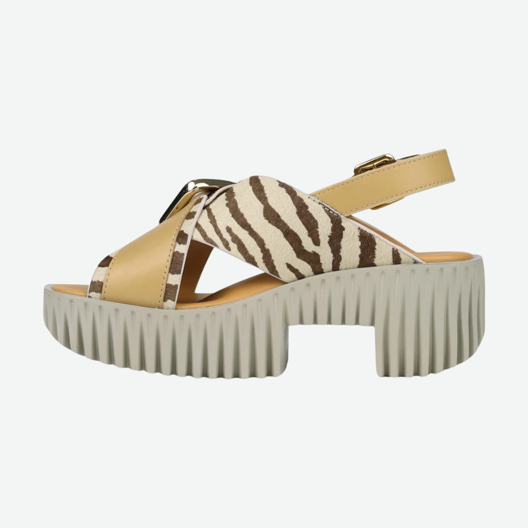 4CCCCEES PLIA JUNO ZEBRA PRINT SANDAL – VoniBlu