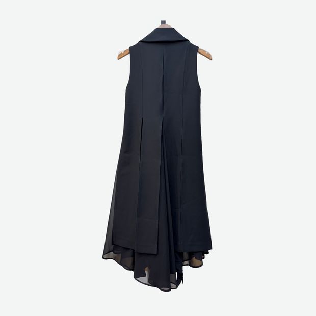 BIZE LONGLINE SLEEVELESS WAISTCOAT BC5068/BLK