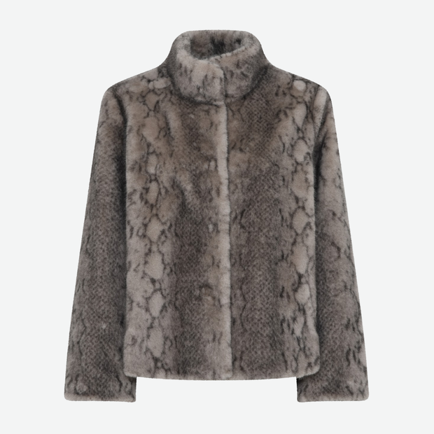 MICHA FAUX FUR LINED JACKET 143233 GREY
