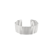 ALAYA STATEMENT WAVE CUFF BRACELET SILVER