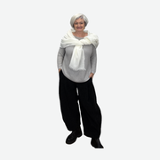 BLUEBERRY SCARF 2201/ ECRU