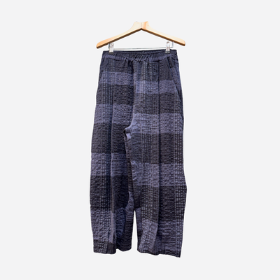 MAMA B BIANCO TROUSERS TSANT CHECK/NOTTE