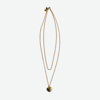 ROSIE FOX GOLD HEART DOUBLE CHAIN NECKLACE/ FJN2132