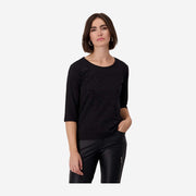 MONARI TOP  WITH RHINESTONE LETTERING BLACK 808096