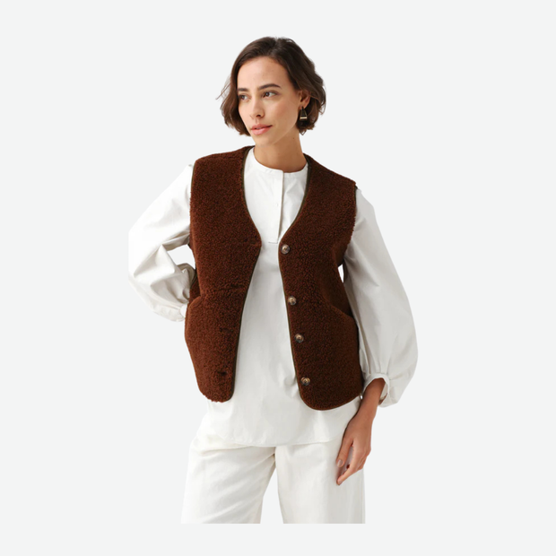 HELEN MOORE COUNTRY GILET 1660 WALNUT