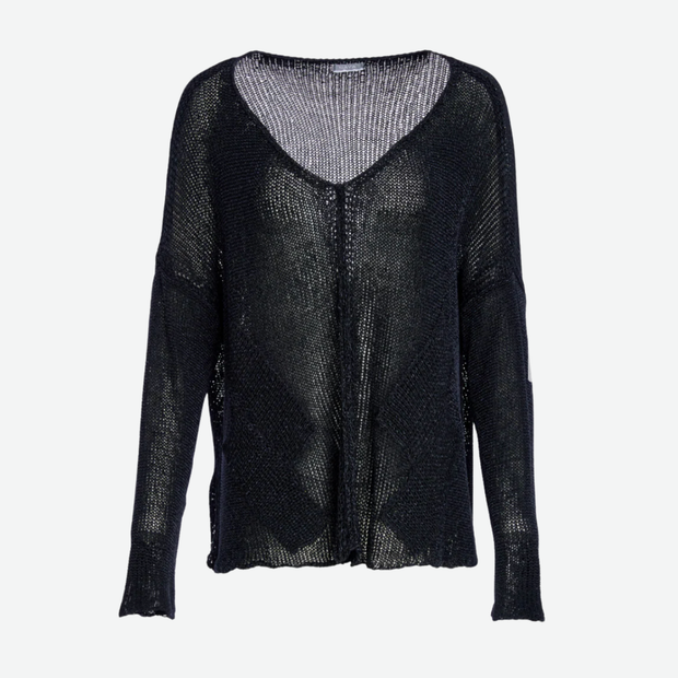 NAYA LOOSE WEAVE TOP NAW25327/09 IN BLACK