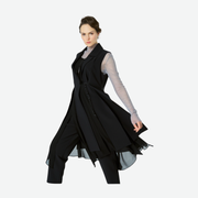 BIZE LONGLINE SLEEVELESS WAISTCOAT BC5068/BLK