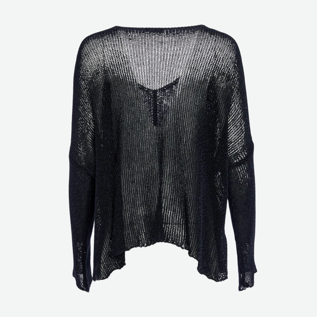 NAYA LOOSE WEAVE TOP NAW25327/09 IN BLACK