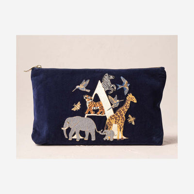 ALPHABET NAVY EVERYDAY POUCH A