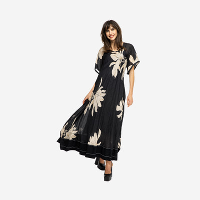 BEATE HEYMANN DRESS - BLACK RAMIE 123-4
