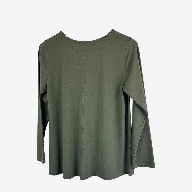 BI ELASTIC COTTON TUNIC MOSS