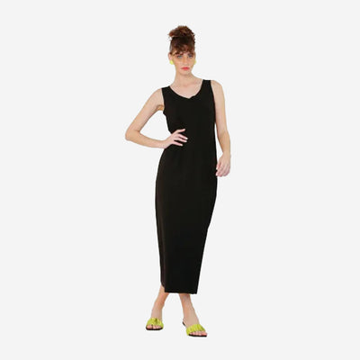 BIZE JERSEY DRESS, PERFECT FOR LAYERING BZ2945 BLACK